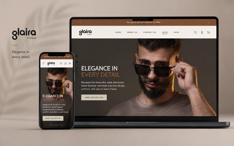 Glaira Eyewear: Shopify Development, Rebranding, and Digital Marketing
